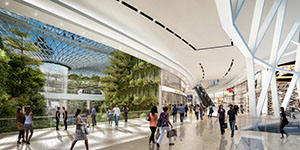 Jewel Changi Airport.   Safdie Architects
