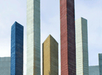Спутниковые башни (Torres de Satelite). Мехико, Мексика (1957-1958 гг.). Совместно с Матиасом Горицем.. Луис Барраган