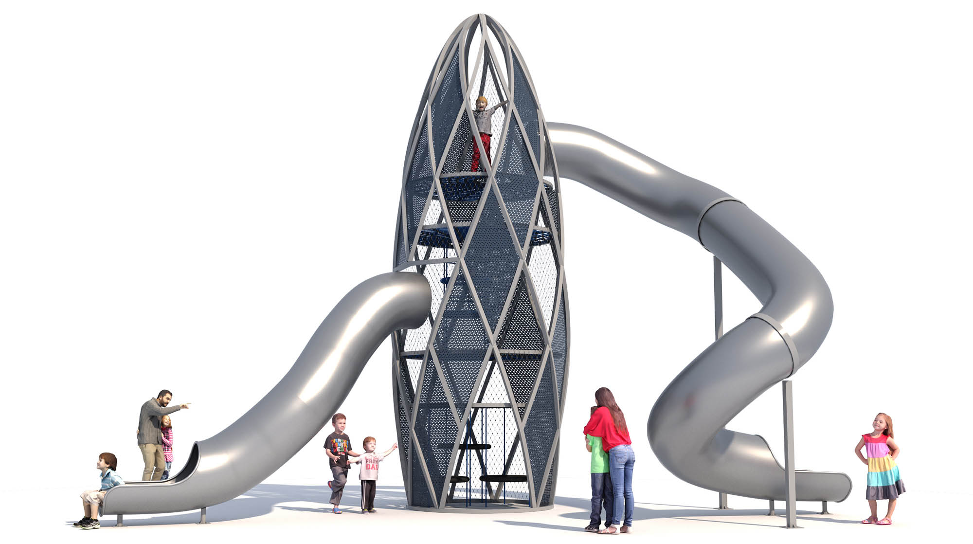 Новые Горизонты, Игровой комплекс "Башня-огурец" - прообразом является Башня Нормана Фостера