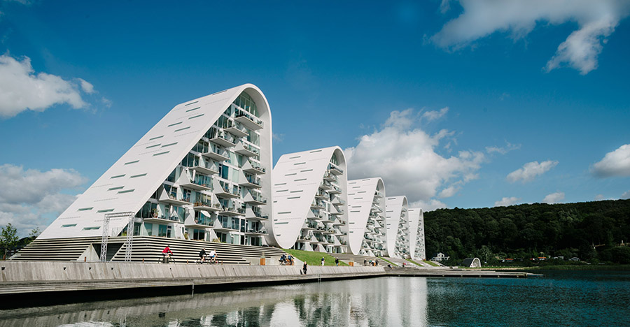 Органическая архитектура Дании. Жилой комплекс The Wave от Henning Larsen Architects