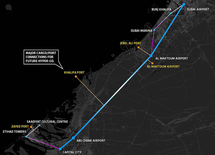 Бюро Бьярке Ингельса проектирует вокзал и туннель для транспорта будущего в ОАЭ.