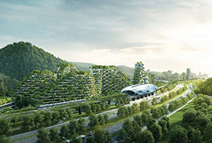 В Китае строится первый город-лес
