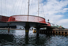 Cirkelbroen Bridge. Поворотный мост. Изображение © flickr.com