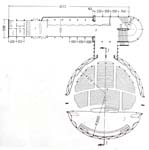 Дворец искусств в Ташкенте. План. Фото из книги Советская архитектура шестидесятых годов