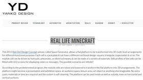 REAL LIFE MINECRAFT - публикация о генераторе пространства на YANKO DESIGN